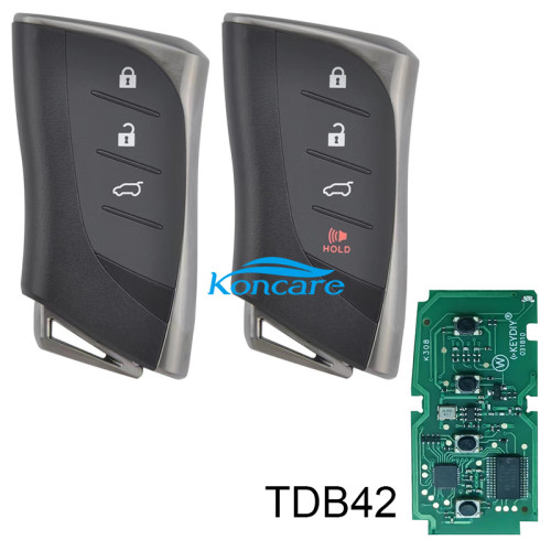 KEYDIY TDB42-3 TDB42-4 KD Smart Key Universal Remote Control With Toyota 4D chip ,please choose the key shell