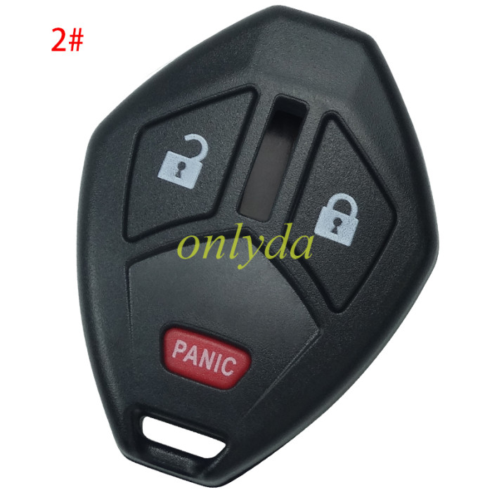 For Mitsubishi remote key shell without blade without logo with 2/2+1/3/3+1 button (please choose button)