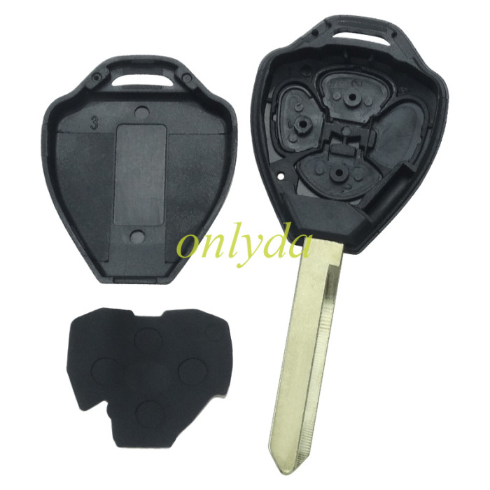 For Toyota upgrade 3 button remote key blank with TOY47 blade with badge