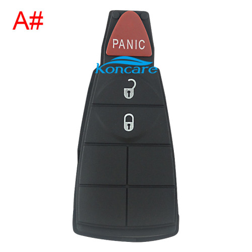 For Chrysler 2+1 remote key blank pad
