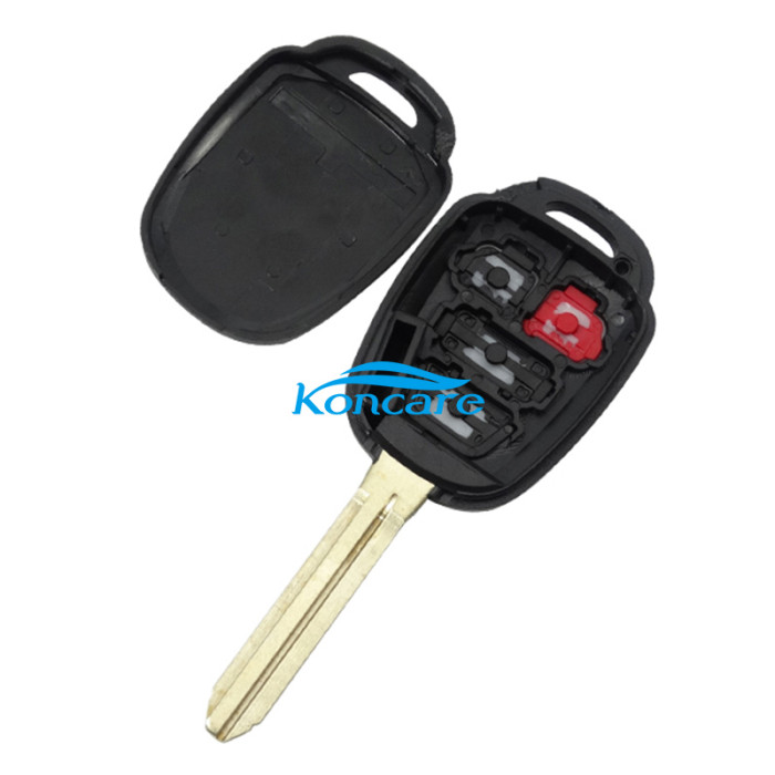 For Toyota remote key blank without badge place, pls choose the button