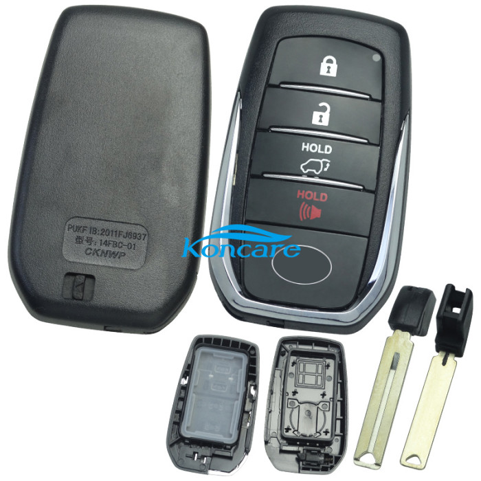 For Toyota 3+1 button key shell with SUV van button