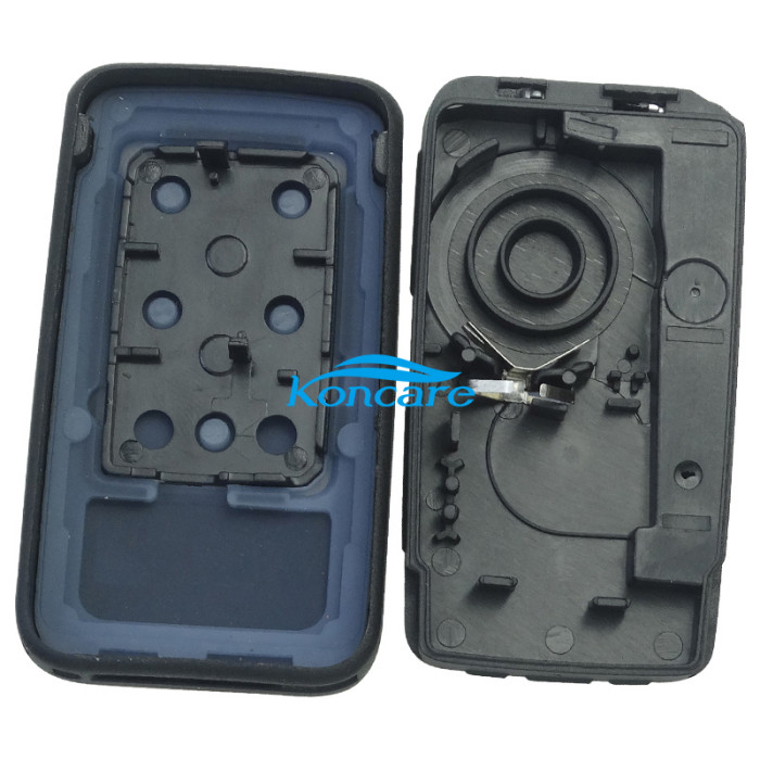 For Volvo 5 button remote key shell with 1part battery clamp and with blade
