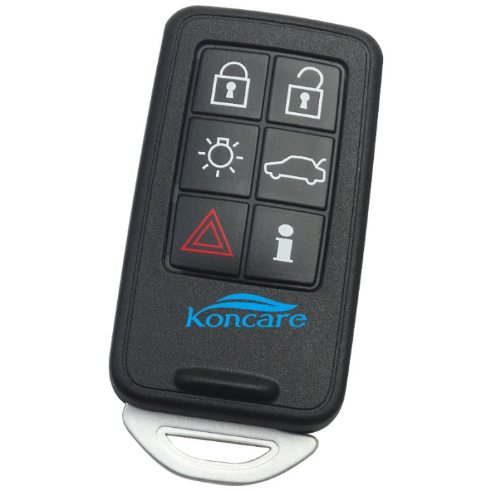 For Volvo 6 button remote key shell with 1part battery clamp and with blade