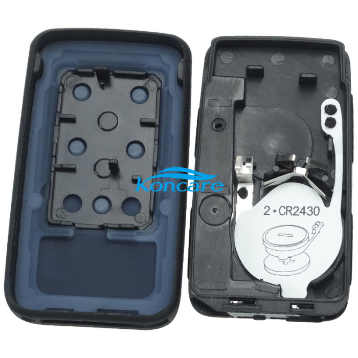 For Volvo 5 button remote key shell with 2 parts battery clamp and with blade