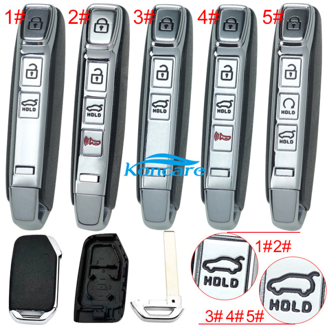 For Kia remote key shell with battery holder with badge, pls choose the button