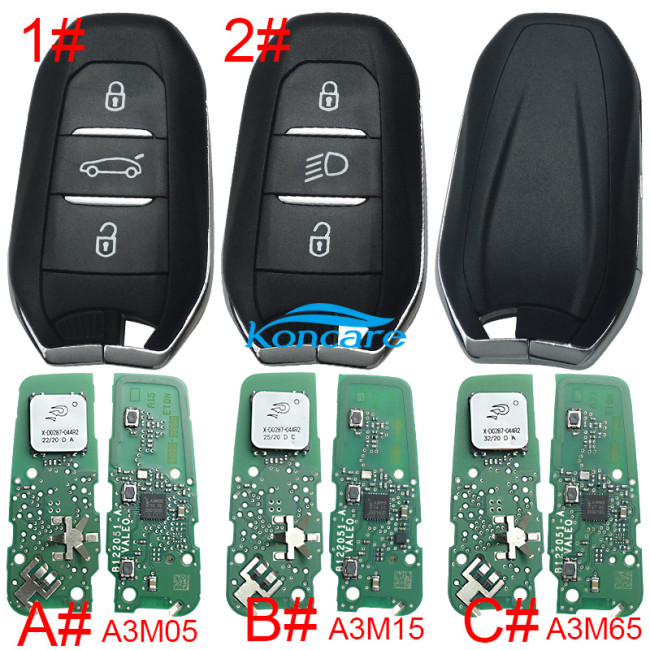 For OEM peugeot 3 button remote key with trunk button with 434MHZ