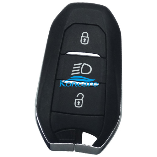 For Peugeot 3 button remote key blank with light button, pls choose the badge and blade?