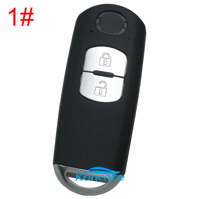 For Mazda remote key blank with blade ( 3parts)，with badge place, pls choose the button