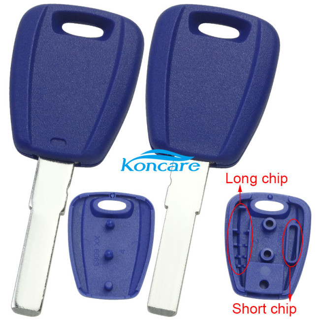 Transponder key blank with SIP22 blade (blue)