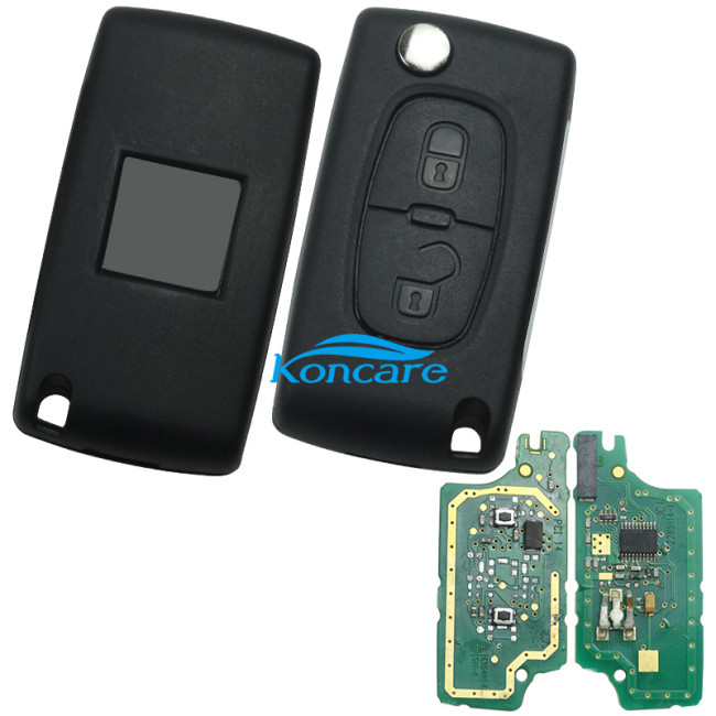 Original 100%new brand Peugeot 2 Button Flip Remote Key with 46 chip FSK model 433mhz NO blade