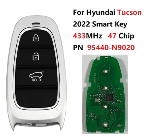 Aftermarket Hyundai Tucson 2022 smart key 3 buttons 433mhz 47chip 95440-N9020