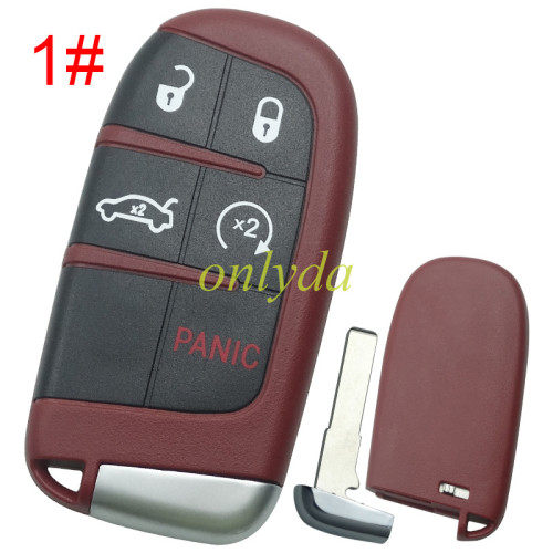 For Chrysler remote key shell with blade SIP22, without badge place , pls choose button