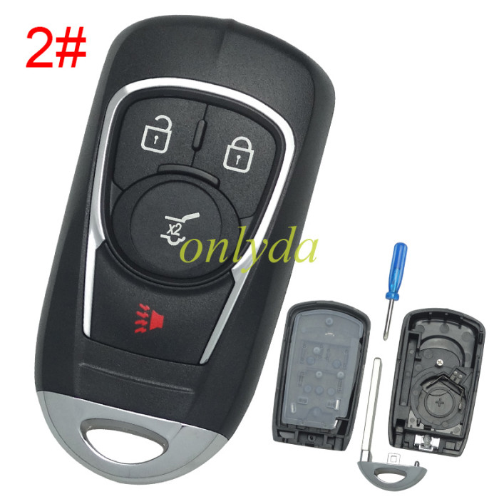 For Chevrolet remote key blank without badge place, pls choose the button