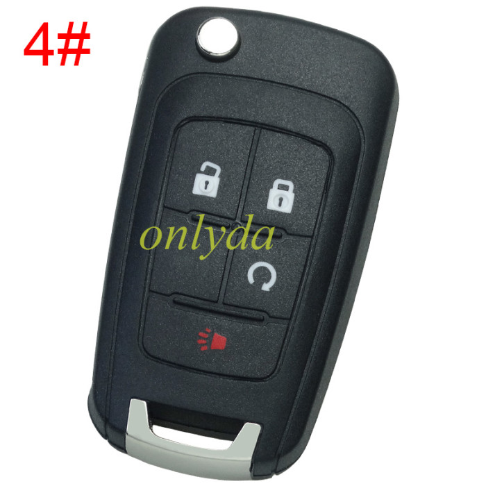 For chevrolet remote key blank HU100 blade with cross badge place, pls choose the button