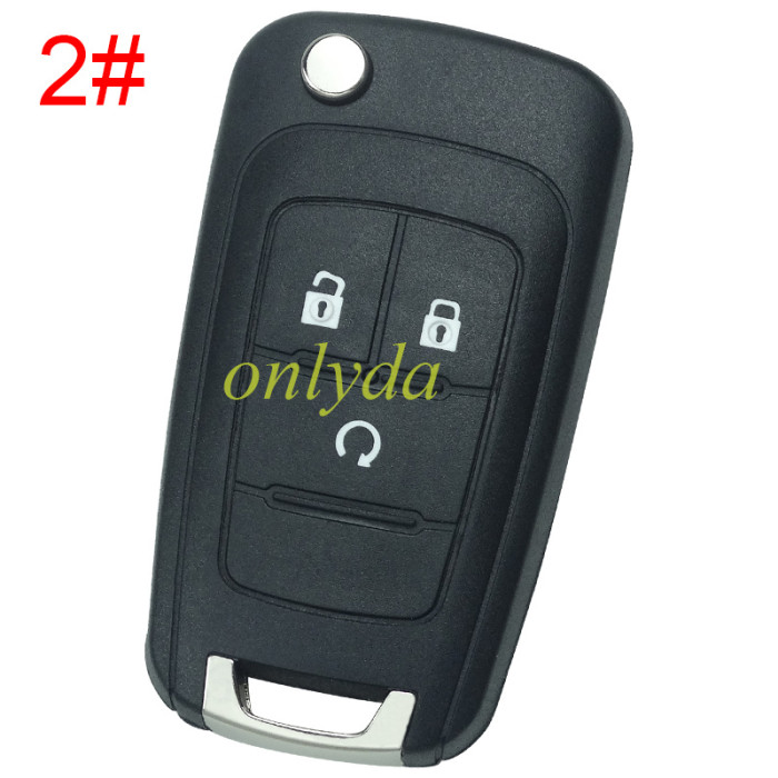 For chevrolet remote key blank HU100 blade without badge place, pls choose the button