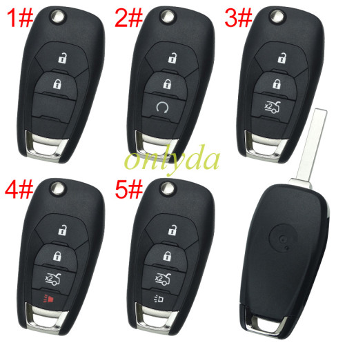 For Chevrolet remote key shell with round badge place, pls choose the button