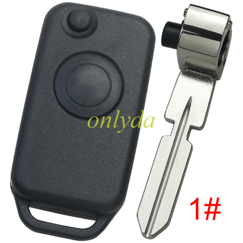 For BENZ 1 Button flip key blank with badge, pls choose the blade