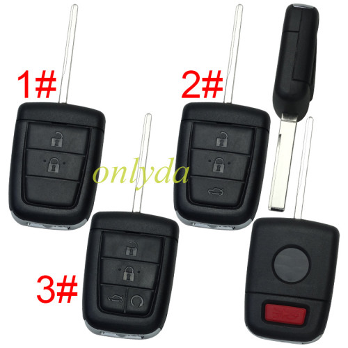 For Chevrolet remote key shell with 2+1/3+1/4+1button, pls choose the button