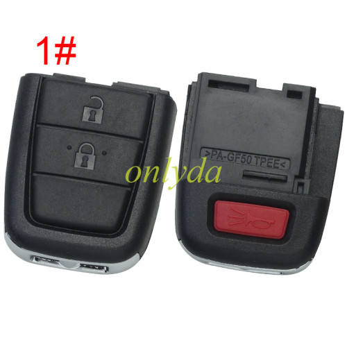 For Chevrolet remote key shell part with 2+1/3+1/4+1button, pls choose the button