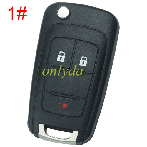 For chevrolet remote key blank HU100 blade without badge place, pls choose the button