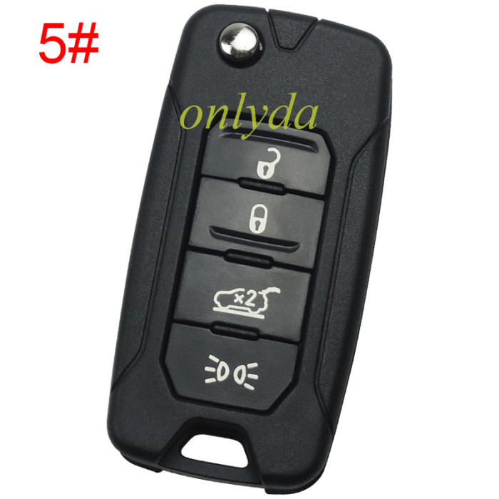 For Jeep remote key shell with badge, pls choose the button