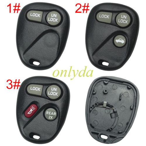 For Buick remote key shell with battery holder, pls choose the button