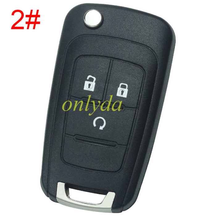 For chevrolet remote key blank HU100 blade with cross badge place, pls choose the button