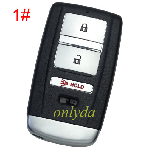 For Acura Remote Key blank with blade, pls choose the button