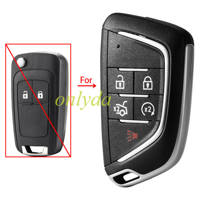 For Chevrolet modified 2/3/3+1/4+1/remote key blank with round badge place,(pls choose button )