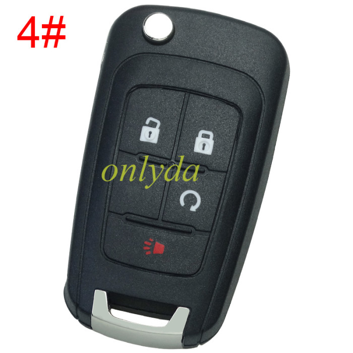 For chevrolet remote key blank HU100 blade without badge place, pls choose the button