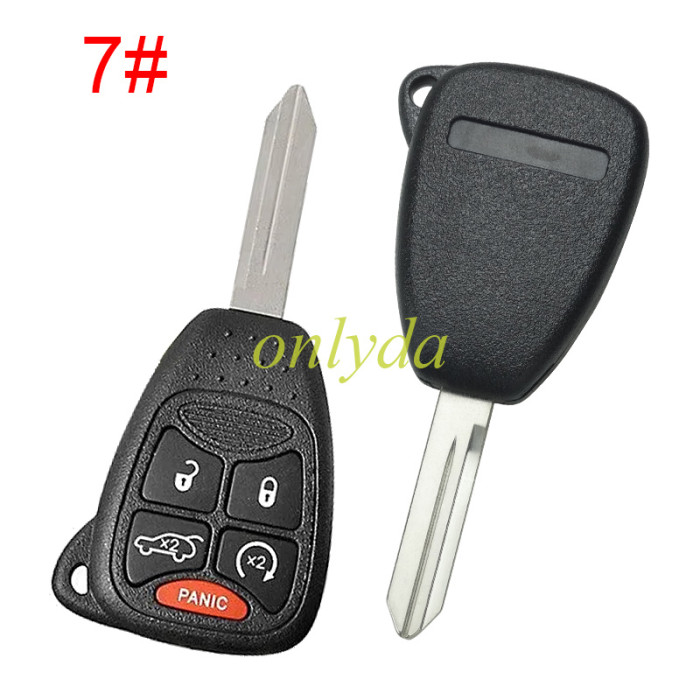 For Chrysler enhanced version remote key shell without badge place, better quality, pls choose the button