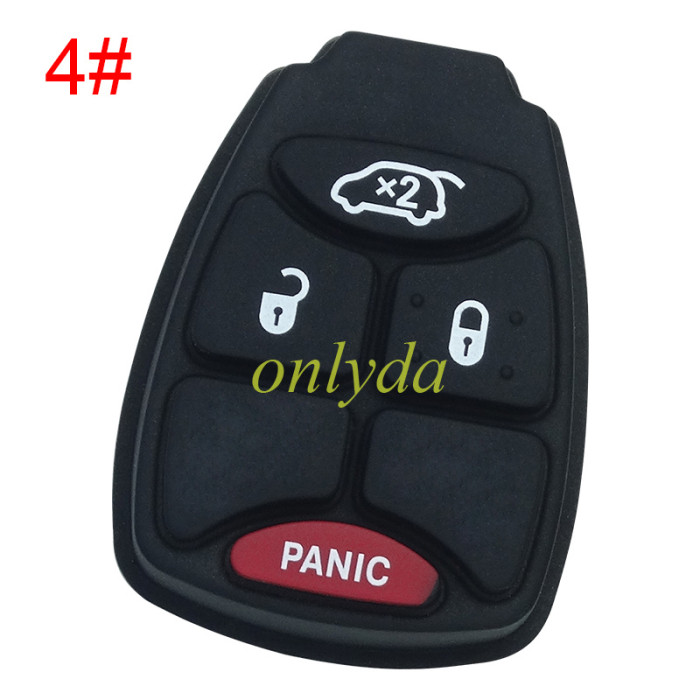 For Chrysler remote key shell rubber pad, pls choose the button