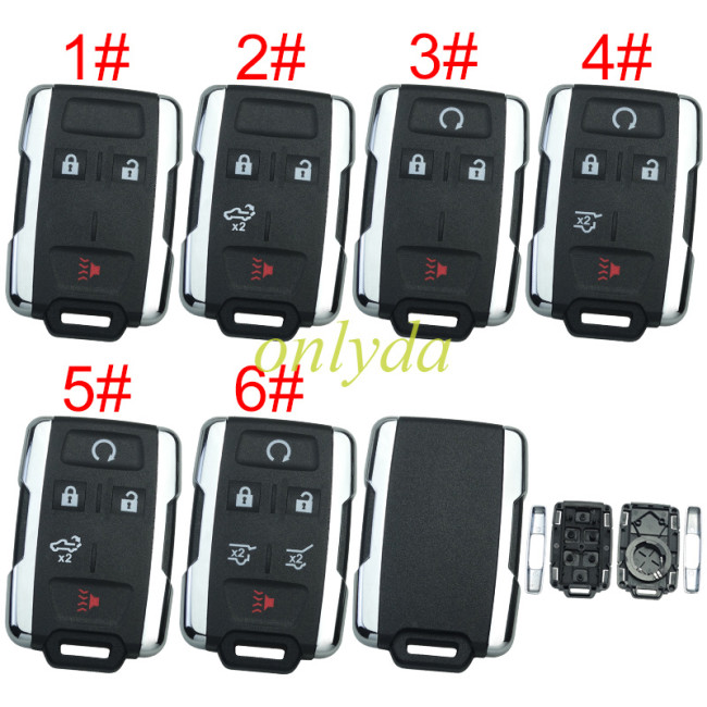 For Chevrolet remote key shell without badge place, the side part is siliver color, pls choose the button