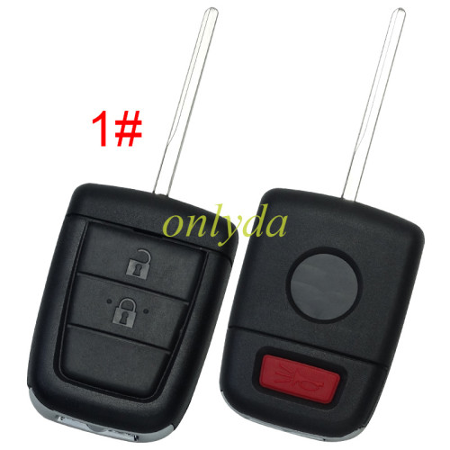 For Chevrolet remote key shell with 2+1/3+1/4+1button, pls choose the button