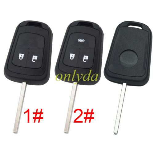 For Chevrolet remote key blank 2B/3B with round badge place, pls choose the button