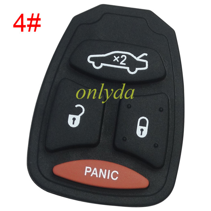 For Chrysler remote key shell rubber pad, pls choose the button