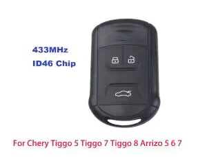 original Chery 3button remote key with 433 MHZ 46chip for Chery Tiggo 5/ Tiggo 7/ Tiggo8/ Arrizo 5 6