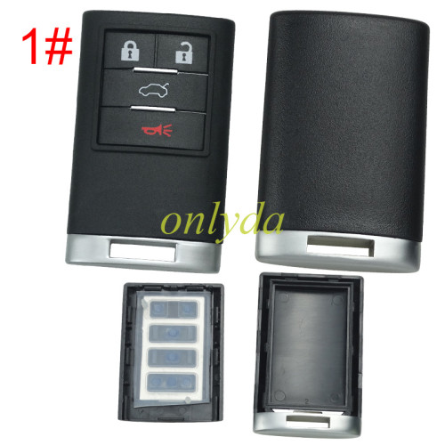 Free shipping Super Stronger GTL shell for Cadillac remote key shell without blade, without badge place, pls choose the button type