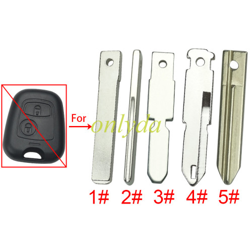 Free shipping blade for Peugeot remote key shell, pls choose the type you need