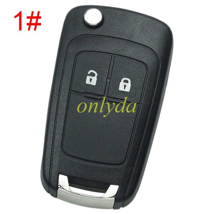 Free shipping For Buick remote key blank HU100 blade with round badge place, pls choose the button