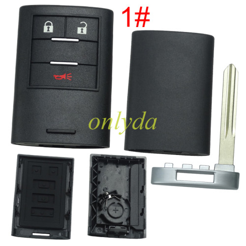 Free shipping Super Stronger GTL shell for Cadillac remote key shell without badge place, pls choose the button type