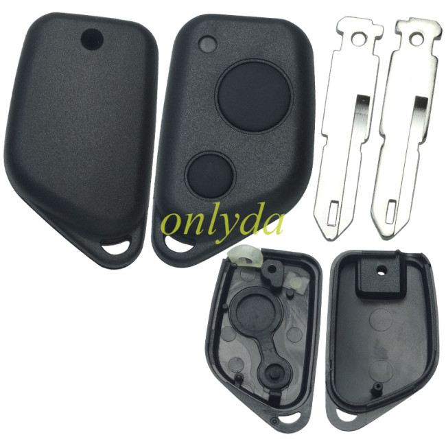 Free shipping For Citroen 2 button remote key blank (without battery part without badge)