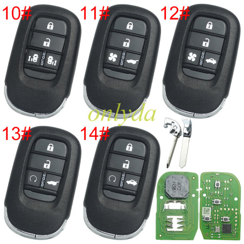 Free shipping Xhorser smart remote key for Honda 4 button PN:XZBT51EN