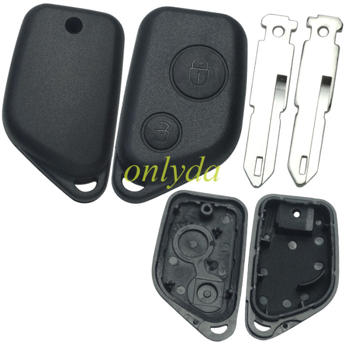 Free shipping For Citroen 2 button remote key blank (with battery part without badge)