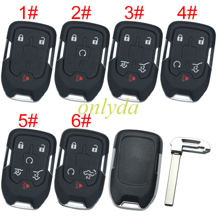 Free shipping For GM remote key blank without badge place, pls choose the button