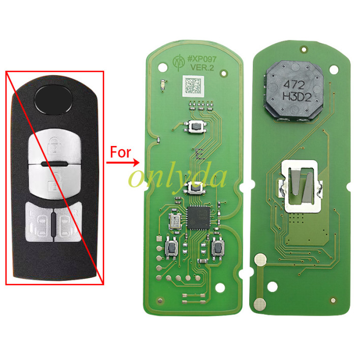 Free shipping Only PCB Board Xhorse smart remote key for Mazda model PN: XZMZD08EN