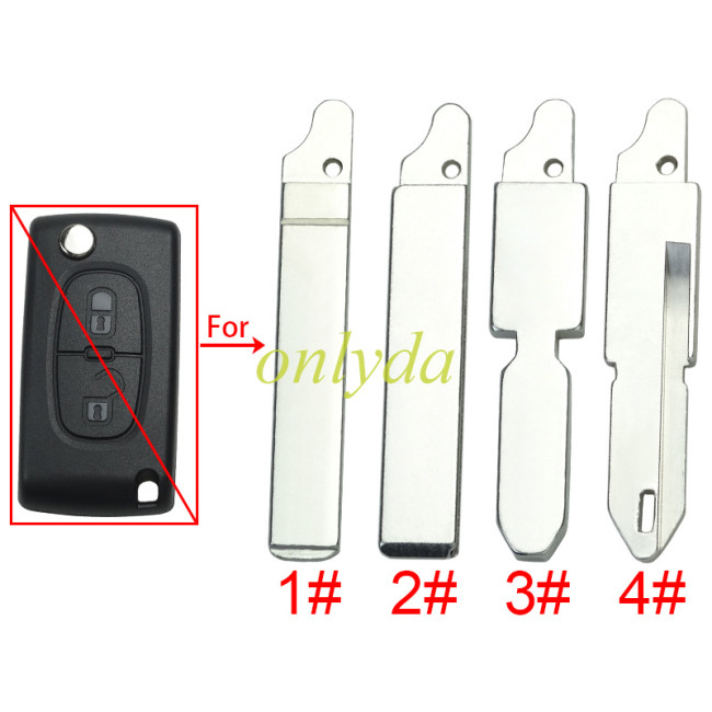 Free shipping blade for Citroen flip key, pls choose the type you need 1#-VA2 2#-HU83 3#-NE78 4#-NE73