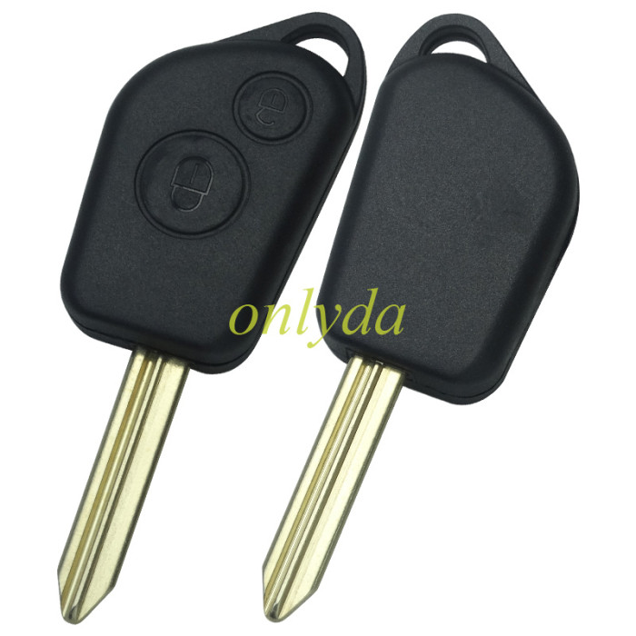 Free shipping For Citroen 2 button remote key blank (with battery part without badge) SX9 blade