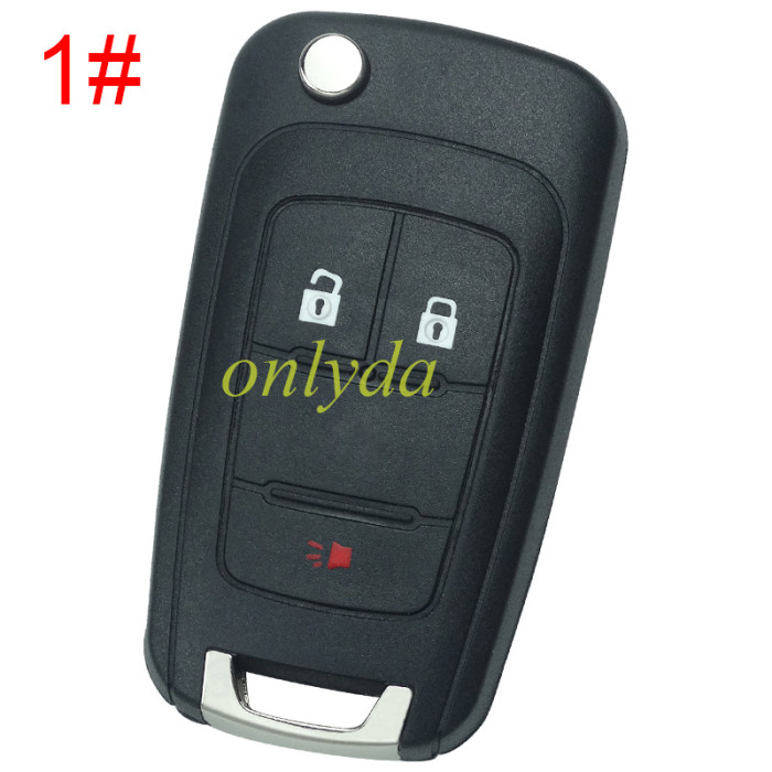 Free shipping For Opel remote key blank HU100 blade with round badge place, pls choose the button